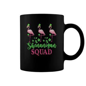 Shenanigan Squad Irish Flamingo Leprechaun St Patrick's Day Coffee Mug | Mazezy
