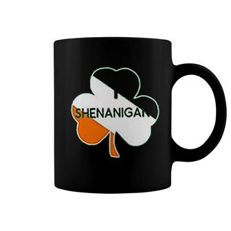 Shenanigans Shamrock St Patricks Day Coffee Mug | Mazezy