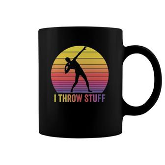 Shot Put I Throw Stuff Retro Vintage Athletics Thrower Coffee Mug | Mazezy