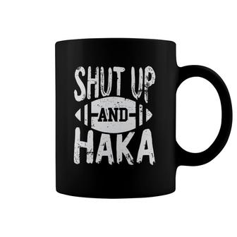 Shut Up And Haka New Zealand Rugby Team Jersey Coffee Mug | Mazezy