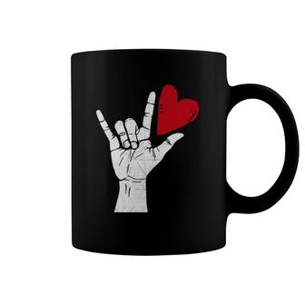 Sign Language I Love You Sign Valentine's Day Coffee Mug | Mazezy