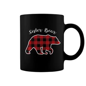 Sister Bear Red Plaid Christmas Pajama Family Gift Coffee Mug - Thegiftio UK