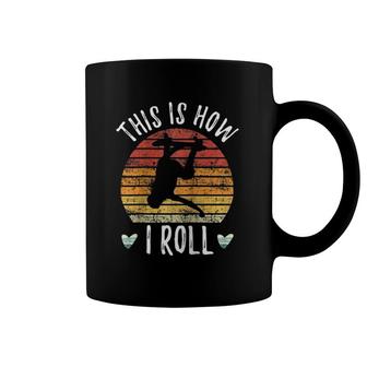 Skateboard Gift This Is How I Roll Vintage Retro Sunset Raglan Baseball Tee Coffee Mug | Mazezy UK