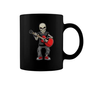 Skeleton Playing Guitar Musician Guitar Music Coffee Mug | Mazezy