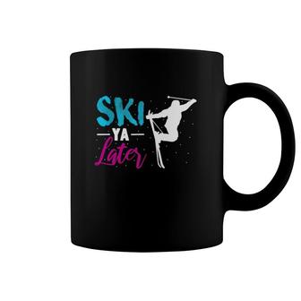 Ski Ya Later Winter Sports Gift Snow Lover Skiing Coffee Mug | Mazezy