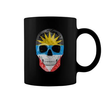 Skull Flag Of Antigua And Barbuda Coffee Mug | Mazezy
