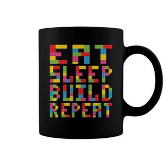 Sleep Eat Build Repeat Building Blocks Bricks Master Builder Coffee Mug | Mazezy