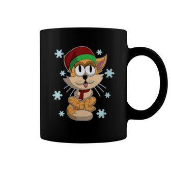 Snowflake Winter Animal Pet Owner Cat Person Kitty Cat Coffee Mug | Mazezy