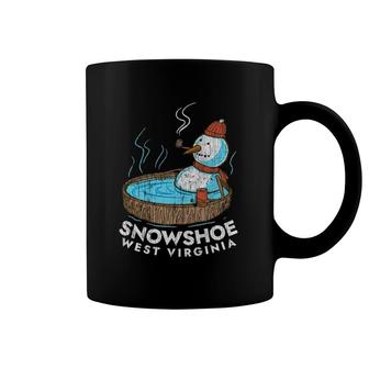 Snowshoe Wv Snowman Hot Tub Mountain Life Appalachian Mtns Coffee Mug | Mazezy