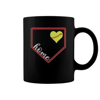 Softball Love Home Plate Coffee Mug | Mazezy