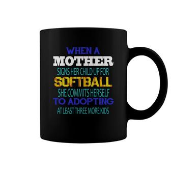 Softball Mom Saying Coffee Mug | Mazezy