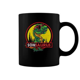 Sonsaurus Rex Son Saurus Dinosaur Boys Kids Coffee Mug | Mazezy