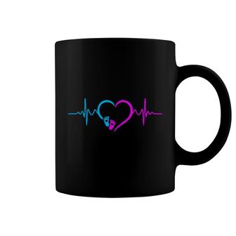 Soon To Be Mommy Blue Pink Pregnancy Announcement Coffee Mug | Mazezy