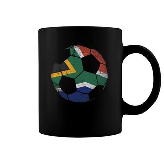 South Africa Soccer Ball Flag Jersey African Football Coffee Mug | Mazezy