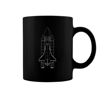 Space Shuttle Blueprint Moon Station Gift Men Boys Coffee Mug | Mazezy