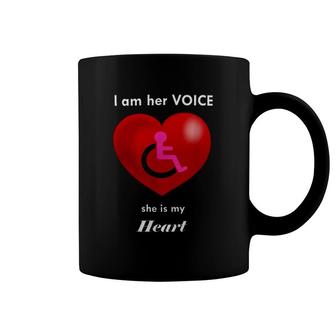 Special Needs Girl In Wheelchair Heart Mom And Dad Coffee Mug | Mazezy