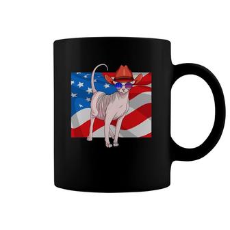 Sphynx Cat 4Th Of July Patriotic American Flag Coffee Mug | Mazezy