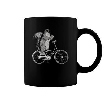 Squirrel Riding A Bicycle Biker Squirrel Coffee Mug | Mazezy