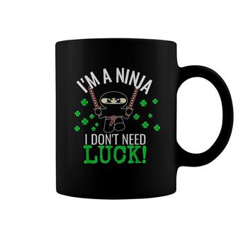 St Patrick Day Ninja Luck Green Gift Clover Coffee Mug - Thegiftio UK