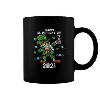 St Patricks Day Dabbing Leprechaun In A Mask Boys Kids 2021 Coffee Mug - Thegiftio