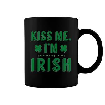 St Patricks Day Funny Green Shamrock Irish Coffee Mug | Mazezy