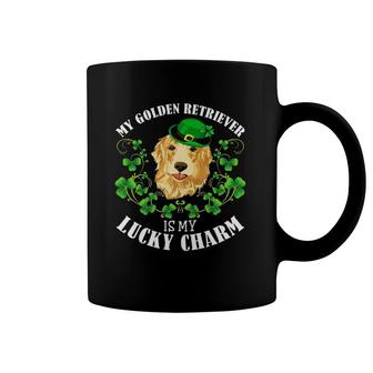 St Patrick's Day My Golden Retriever Is My Lucky Charm Coffee Mug | Mazezy UK