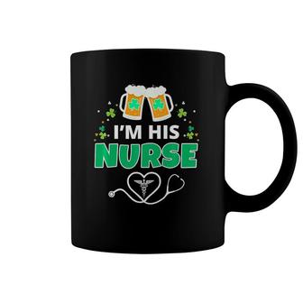 St Patrick's Day Nurse Green Irish Clover I'm His Nurse Coffee Mug | Mazezy