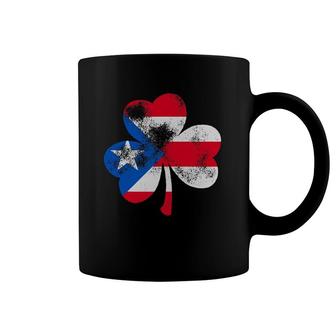 St Patrick's Day Puerto Rican Flag Shamrock Puerto Rico Flag Coffee Mug | Mazezy