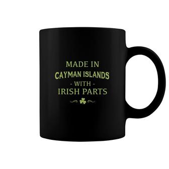 St Patricks Day Shamrock Made In Cayman Islands With Irish Parts Country Love Proud Nationality Coffee Mug | Mazezy