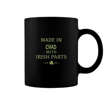 St Patricks Day Shamrock Made In Chad With Irish Parts Country Love Proud Nationality Coffee Mug | Mazezy CA