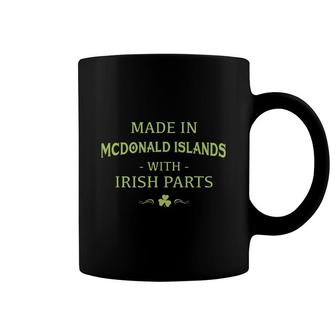 St Patricks Day Shamrock Made In Mcdonald Islands With Irish Parts Country Love Proud Nationality Coffee Mug | Mazezy