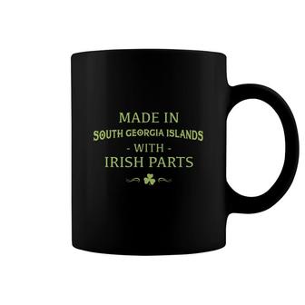 St Patricks Day Shamrock Made In South Georgia Islands With Irish Parts Country Love Proud Nationality Coffee Mug | Mazezy