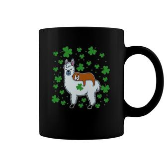 St Patrick's Pajamas Leprechaun Sloth Riding Llama Coffee Mug | Mazezy