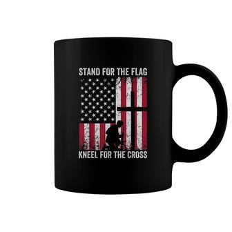 Stand For The Flag Kneel For The Cross Coffee Mug | Mazezy