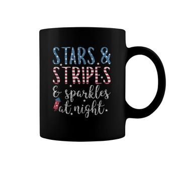 Stars & Stripes Sparkles At Night Patriotic July 4Th Coffee Mug | Mazezy