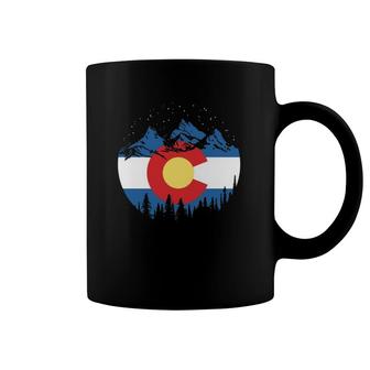 State Flag Of Colorado Vintage Night Stars Design Coffee Mug | Mazezy