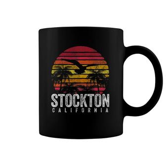 Stockton California Ca Vintage Retro Distressed Style Gift Coffee Mug | Mazezy