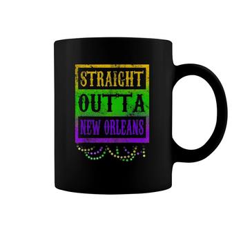 Straight Outta New Orleans Mardi Gras Men Women Coffee Mug | Mazezy