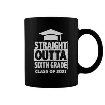 Straight Outta Sixth Grade Graduation Class 2021 Grad Gift Coffee Mug | Mazezy DE