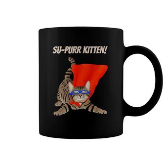 Su-Purr Kitten - Cute Superhero Cat Coffee Mug | Mazezy
