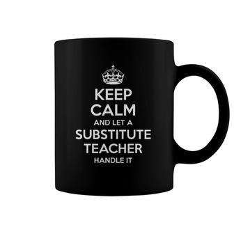 Substitute Teacher Gift Funny Job Title Profession Birthday Coffee Mug | Mazezy