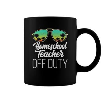 Sunglasses Beach Sunset Summer Homeschool Teacher Off Duty Coffee Mug | Mazezy