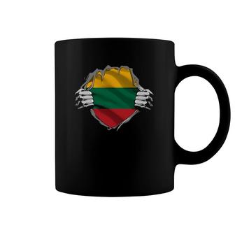 Super Lithuanian Heritage Proud Lithuania Roots Flag Coffee Mug | Mazezy