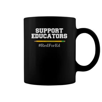 Support Educators Red For Ed For Teachers Coffee Mug | Mazezy