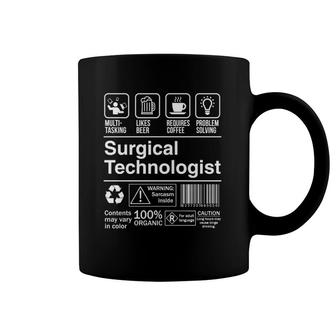 Surgical Technologist Funny Product Label Coffee Mug | Mazezy
