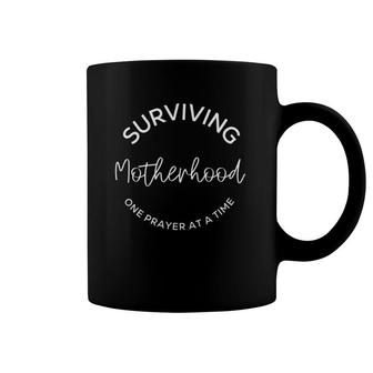 Surviving Motherhood One Prayer At A Time Christian Mother Coffee Mug | Mazezy