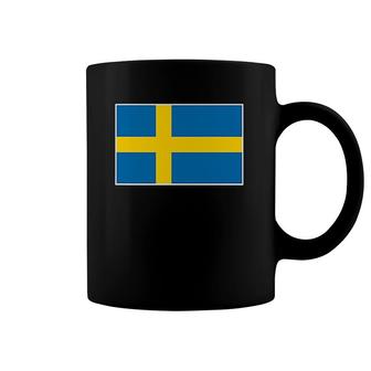 Sweden Flag With Vintage Swedish National Colors Coffee Mug | Mazezy