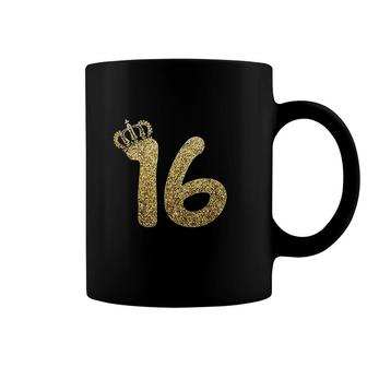 Sweet 16th Birthday Gifts For Girls Sixteen Gold Coffee Mug - Seseable