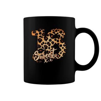 Sweet Sixteen Birthday Leopard Print Pattern Coffee Mug | Mazezy