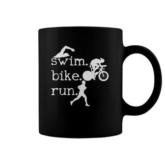 Swimming Biking Running Triathlon Triathlete Coffee Mug | Mazezy